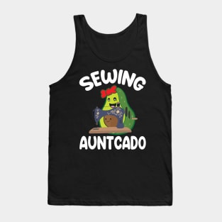 Avocados Hugging Together Happy Sewing Auntcado Niece Nephew Tank Top